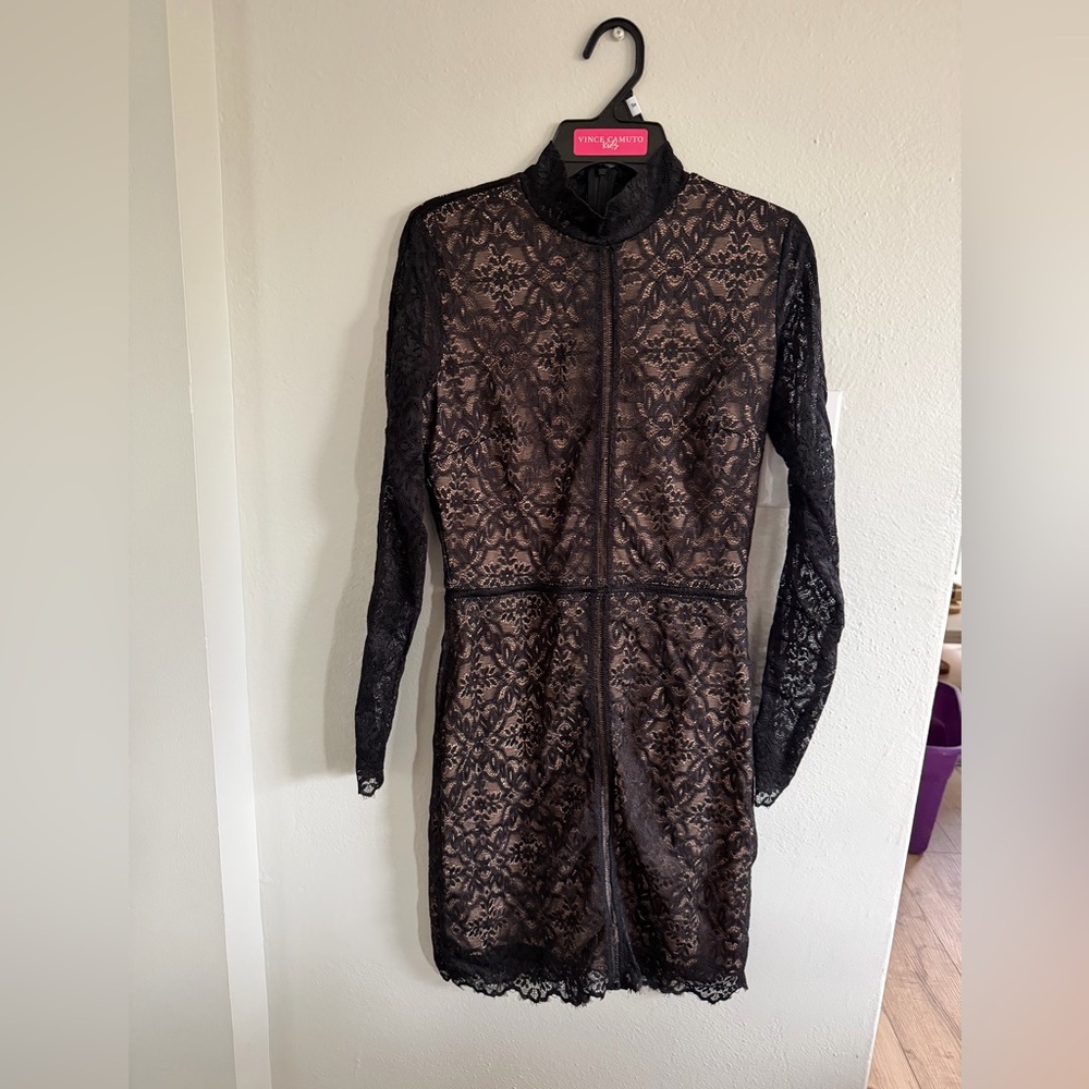 Wilfred Black Lace Long Sleeve Dress